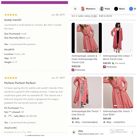 Anthropologie Elle Coral Cotton/Linen Trench Coat Size XL - Picture 12 of 12